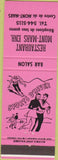 Matchbook Cover - Restaurant Mont Mars skiing girlie Canada