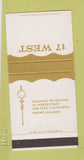Matchbook Cover - 17 West San Jose CA 30 Strike