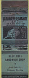 Matchbook Cover - Blue Bell Sandwich Shop Eugene OR WEAR