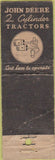 Matchbook Cover - John Deere Tractors Albany Halsey OR POOR