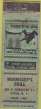 Matchbook Cover - Morrisey's Grill Utica NY POOR