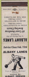 Matchbook Cover - Albany Lanes OR WEAR