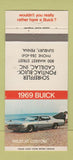 Matchbook Cover - 1969 Buick Wildcat Pontiac Cadillac Sunbury PA 30 Strike