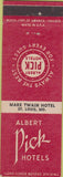 Matchbook Cover - Mark Twain Hotel St Louis MO Pick Hotels