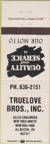 Matchbook Cover - New Idea Allis Chalmers Tractors Albion IN