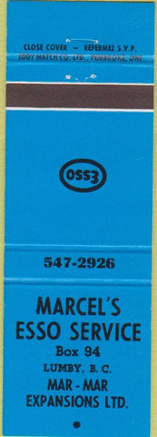Matchbook Cover - Esso oil gas Lumby BC Canada