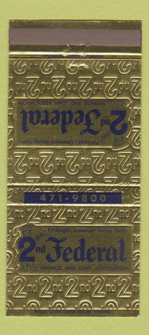 Matchbook Cover - 2nd Federal Savings Pittsburgh PA 30 Strike