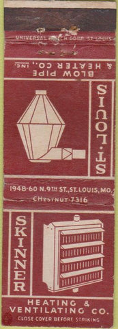 Matchbook Cover - ST Louis Blow Pipe Heater Co