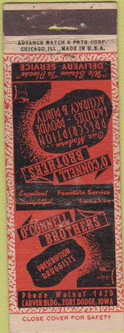 Matchbook Cover - O'Connell Brothers Coal Fort Doge IA WORN