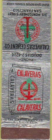 Matchbook Cover - Calaveras Portland Cement San Francisco CA