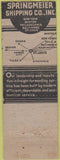 Matchbook Cover - Springmeier Shipping Co Saint Louis MO CREASES