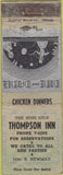 Matchbook Cover - Thompson Inn POOR NO TOWN