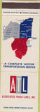 Matchbook Cover - Associated Truck Lines trucking OH IN MI