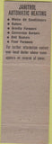 Matchbook Cover - Janitorol Surface Combustion New York City