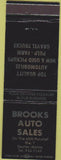 Matchbook Cover - Brooks Auto Sales Dexter ME
