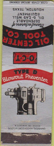 Matchbook Cover - Oil Center Tool Co Houston TX