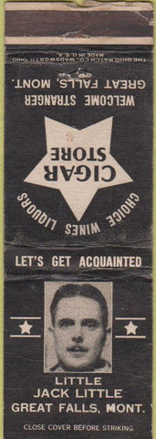 Matchbook Cover - Little Jack Little Great Falls MT Cigars