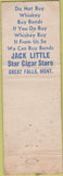 Matchbook Cover - Little Jack Little Great Falls MT Cigars