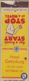 Matchbook Cover - Hotel Gettysburg PA POOR