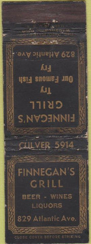 Matchbook Cover - Finnegan's Grill NO TOWN wear