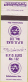 Matchbook Cover - Elks Club Bellefontaine OH