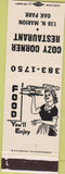 Matchbook Cover - Cozy Corner Restaurant Oak Park IL