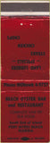 Matchbook Cover - Beach Oyster Bar Fort Myers Beach FL