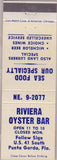 Matchbook Cover - Riviera Oyster Bar Punta Gorda FL