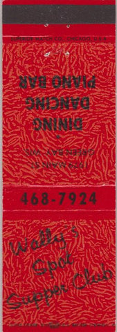 Matchbook Cover - Wally's Spot Green Bay WI