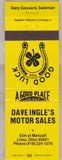 Matchbook Cover - Dave Ingle's Motor Sales Lima OH