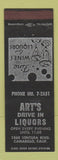Matchbook Cover - Art's Drive In Liquor Camarillo CA