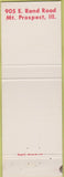 Matchbook Cover - Scot's Mount Prospect IL