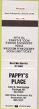 Matchbook Cover - Pappy's Place Portage Buchanan MI