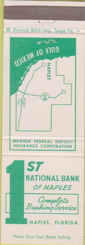 Matchbook Cover - 1st National Bank of Naples FL