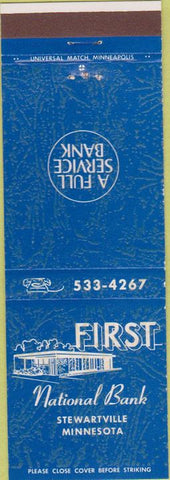 Matchbook Cover - First National Bank Stewartville MN