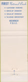 Matchbook Cover - First National Bank Stewartville MN