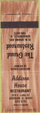 Matchbook Cover - Addison House Restaurant Addison IL