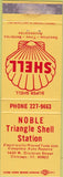 Matchbook Cover - Noble Shell oil gas Chicago IL