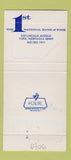 Matchbook Cover - 1st NAItonal Bank of York NE 1982 30 Strike