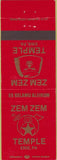 Matchbook Cover - Zem Zem Shriners? Erie PA