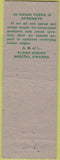 Matchbook Cover - Erie Labor Temple Club Erie PA