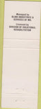 Matchbook Cover - Mr. Bills Sandwiches Rockville MD Blindness related