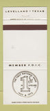 Matchbook Cover - 1st National Bank Levelland TX 30 Strike