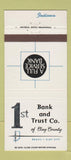 Matchbook Cover - 1st Bank and Trust Brazil Clay City IN 30 Strike