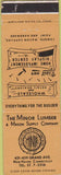 Matchbook Cover - Minor Lumber Mason Supply New Haven CT