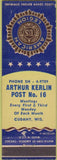 Matchbook Cover - American Legion Cudahy WI