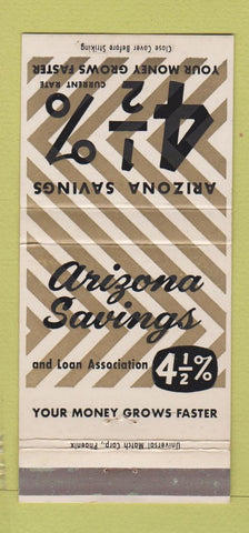 Matchbook Cover - Arizona Savings Loan AZ 30 Strike