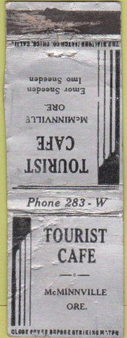 Matchbook Cover - Tourist Cafe McMinnville OR POOR