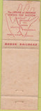 Matchbook Cover - Monon Hoosier Line Railroad