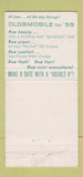Matchbook Cover - 1955 Oldsmobile Murray Glenwood IA low phone # WEAR 30 Strike